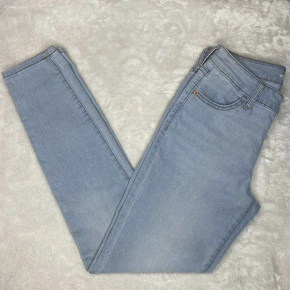 Old Navy Super Skinny Blue Denim Mid-Rise Stretch Jeans Pants Sz 2 - Picture 2 of 10